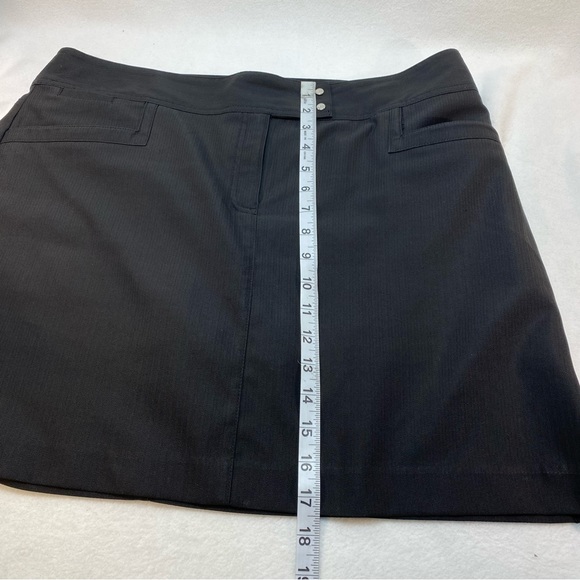2 Izod Black & Cream Tennis Skirts Size 12 Deep Front Pockets Zippers Size 12 - Picture 10 of 16